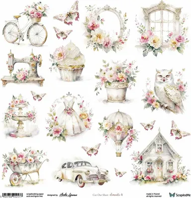 Image de SCRAPandME 30x30cm recto papier scrapbooking 250g, Elements 4