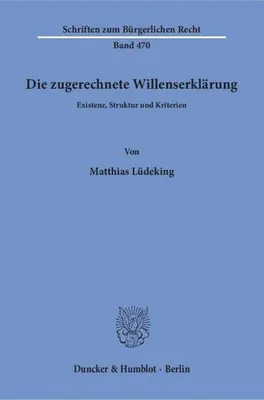 Obrázok produktu pre Die zugerechnete Willenserklärung.