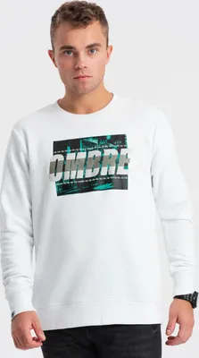 Produktbild von Ombre Clothing Herren-Kapuzenpulli ohne Kapuze Inian weiß L
