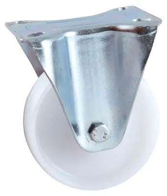 Image de Roulette polyamide blanc fixe à platine D100mm - AVL - 590822O