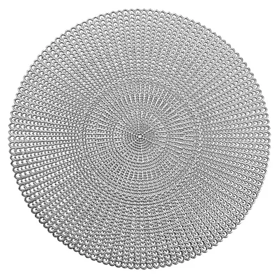 Produktbild von Tischunterlage, dekorative Tischmatte, Ø 41 cm, ZELLER, Farbe:Silber