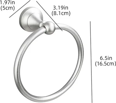 Produktbild von INF Handtuchring, Wandmontierter Badehandtuchhalter Silber