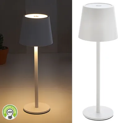Produktbild von LED Tischleuchte weiß 48 LEDs 9x26cm USB Ladefunktion Touchfunktion stufenlos dimmbar 3 Weißtöne 45 Lumen Tischbeleuchtung
