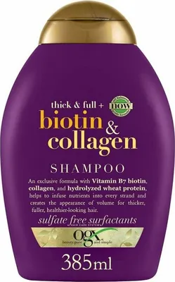 Obrázok produktu pre OGX, Szampon, biotyna i kolagen, 385 ml (PRODUKT Z NIEMIEC)