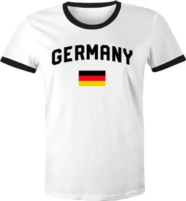 Produktbild von Moonworks® Herren Deutschland Fan-Shirt T-Shirt Fußball WM EM Retro Fan-Trikot Weltmeisterschaft Europameisterschaft Germany weiß-schwarz XL