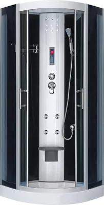 Produktbild von Hydromassage Duschkabine Leticia, 80x80 cm, Glas gehärtet, grau