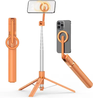 Produktbild von Selfiestick Stativ 173 cm, Aluminium, 360° drehbar, mit Fernbedienung, für Reisen