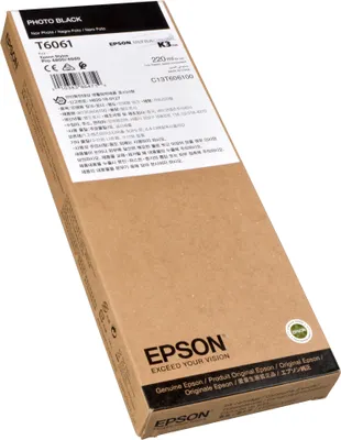 Produktbild von Epson Singlepack Photo Black T606100, 220 ml, Schwarz, Tinte auf Farbstoffbasis, 220 ml, 1 Stück(e), Einzelpackung