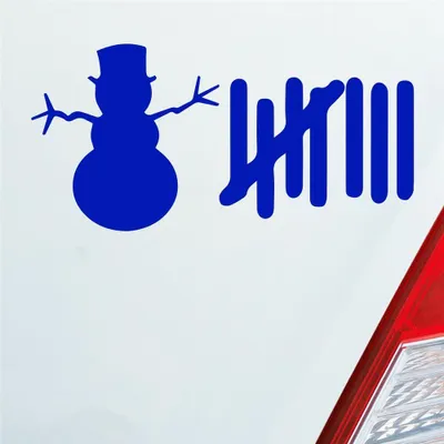 Produktbild von Auto Aufkleber Strichliste Liste Schnee Winter Snowman 15x8 cm Dunkelblau Sticker Heckscheibenaufkleber