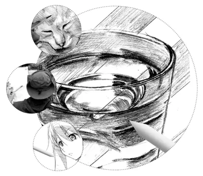 Produktbild von Zeichenset mit Teilen für Zeichenpapier, Skizzenpapier, Bleistift, Stift, Wischstift und Schleifpapierblöcke