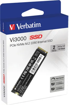 Imagen del producto de Verbatim Vi3000, SSD M.2, 2 TB, PCIe NVMe. 49376
