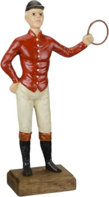 Produktbild von Figur Skulptur Gusseisen Anhängepfosten im Kavaliersgeist-Stil H 33,9 cm
