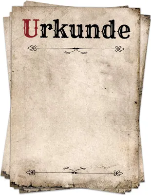 Produktbild von Urkundenpapier DIN A4 im Set (10 Blatt) Aufdruck Urkunde Altes Papier Vintage für Zertifikat, Brief, Auszeichnung, Urkunden für Vereine, Firma, Hochzeit
