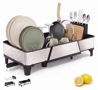 Produktbild von Abtropfgestell Geschirrabtropfgestell - Ausziehbar - 42,5 bis 63 cm - Edelstahl