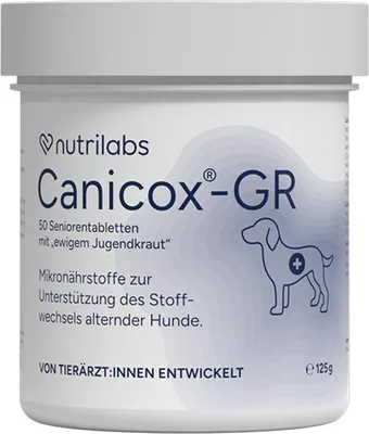 Produktbild von NutriLabs Canicox-GR 50 Kautabletten | Ergänzungsfuttermittel für Hunde | Stoffwechsel & Gelenke