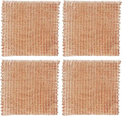 Image de lot de 4 chiffons en cuivre Nettoyeur de casseroles Éponge en cuivre Chiffons de nettoyage 15 x 15cm