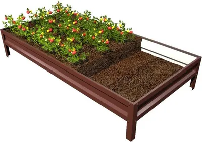 Produktbild von ETL Metall Hochbeet 100x100x20 cm – verzinkt mit Polymerbeschichtung, Gartenbeet