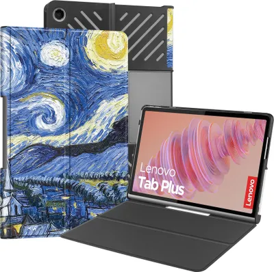 Image de Étui pour tablette Lenovo Tab Plus 2024 TB351FU 11,5 pouces : étui fin avec fonction support et mise en veille/réveil automatique