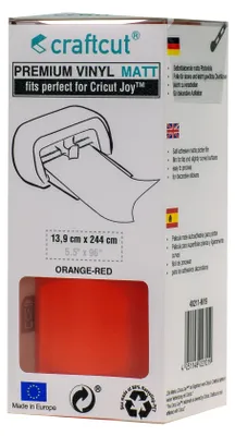 Produktbild von craftcut® Premium Plotterfolie matt 19 ORANGE-RED 13,9 x 244 cm