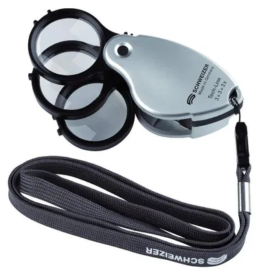 Produktbild von Schweizer Einschlaglupe Tech-Line Vergrößerung 9x 3 Einzellinsen Linsen-Durchmesser 38mm - 53350