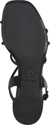 Produktbild von Tamaris Damen Sandalette Strass Karree Metallic Optik 1-28236-42, Größe:38 EU, Farbe:Schwarz