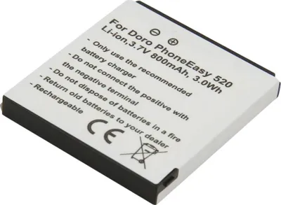 Obrázek produktu pro Avizar, náhradní baterie pro Doro PhoneEasy 520–632, Li-Ion 3,7 V, 800 mAh, bílá
