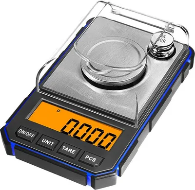 Produktbild von INF Digitalwaage - Hochpräzise Taschenwaage Blau