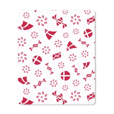 Produktbild von MuchoWow® Mauspad Mousepad Dänemark - Muster - Rot 30x40 cm - Mousepads - Maus Mat - Pad - Mausunterlage - Mausmatten