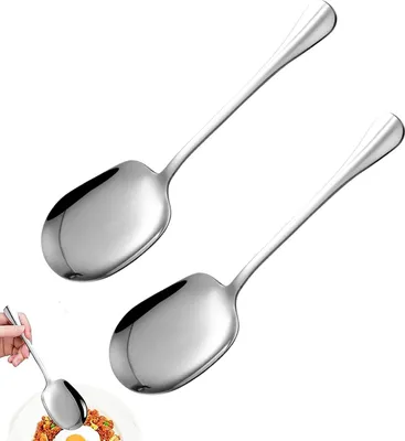 Produktbild von Servierlöffel - 2 Stück Edelstahl - große Buffetlöffel für Hotelrestaurants