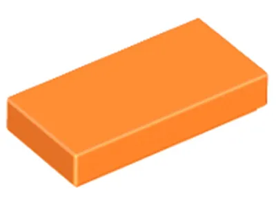 Produktbild von Lego® 1x2 Fliesen 3069  - 100 Stück Orange