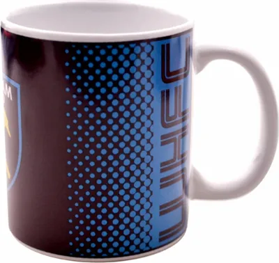 Produktbild von West Ham United FC - Kaffeebecher, mit Farbverlauf, 325ml BS4022 (Einheitsgröße) (Weinrot/Blau/Gelb)