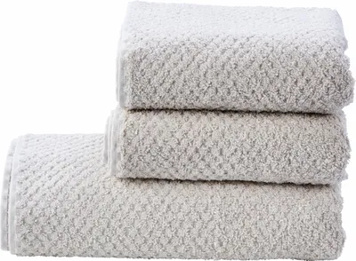 Produktbild von DONE 3-teiliges Handtuch-Set Provence Honeycomb Beige mit Fransen