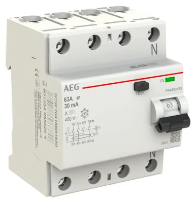 Immagine prodotto di AEG RCD FN463/A30 4P tipo A 63A 30mA (2CSF704156R1630)