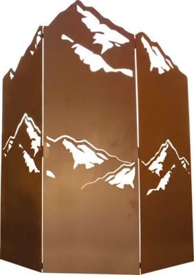 Produktbild von Sichtschutzwand, Raumteiler Berge 120 x 120 cm rost