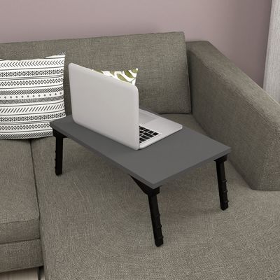 Laptoptisch Vadsø fürs Bett klappbar transportierbar Betttisch 23,5 x 60 x 35,5 cm Notebooktisch Frühstückstablett Anthrazit