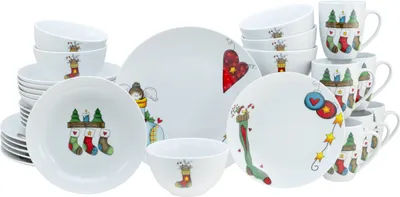 Produktbild von CreaTable, 21846, Luna Socken, Kombiservice 30-tlg, Porzellan