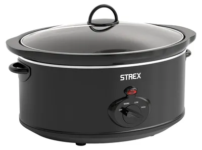 Productafbeelding van Strex Slowcooker 3.5L - Uitneembare Keramische Binnenpan - Warmhoudfunctie - Slow Cooker - Zwart