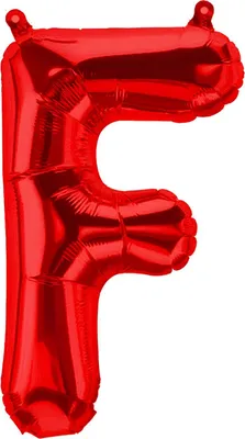 Produktbild von Folienballon Buchstabe F, rot, ca. 40 cm, für Luftbefüllung