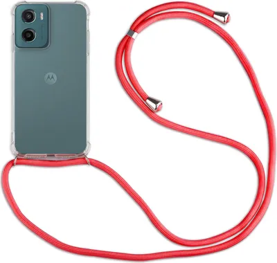 Produktbild von Handykett für Motorola Moto G55 Hülle mit Kordel Handyhülle mit Band in Rot