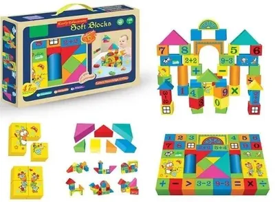 Zdjęcie produktu dla Piankowe klocki edukacyjne dla dzieci 47 sztuk