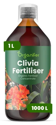 Obrázok produktu pre Clivia, tekuté hnojivo, 1 L – vzťah živín NPK: 3-4-3 – Vhodné pre kvitnúce rastliny – Pre zdravé listy a bohaté kvitnutie – Podporuje rast koreňov a vitalitu – Organický produkt