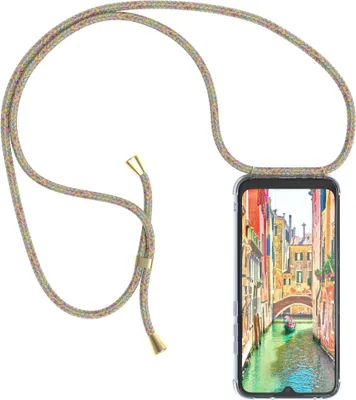 Produktbild von EAZY CASE Handykette kompatibel mit Xiaomi Redmi Note 8T, Handyhülle mit Umhängeband, Handykordel, Schutzhülle Clear, Band in Bunt