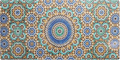 Produktbild von Geometrisches Mosaikmuster– Schreibtischunterlage – Schreibtisch Tischunterlage – 100x50 cm – Unterlage Groß Schreibtischmatte