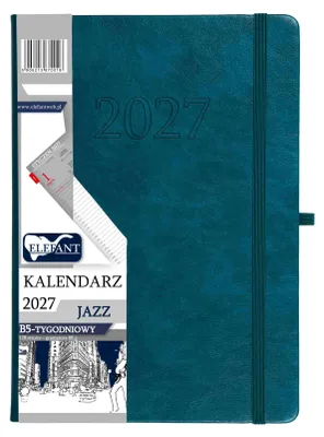 Obrázek produktu pro Kalendář Jazz 2027, formát B5, týdenní, barva smaragdová
