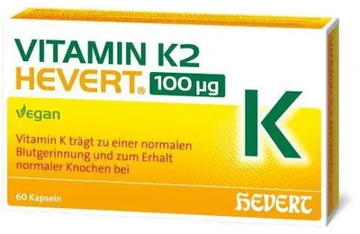 Produktbild von Vitamin K2 Hevert 100 μg Kapseln 60 St