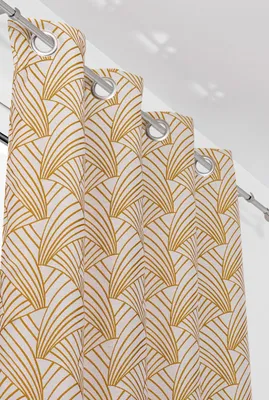 Image de Rideau tamisant, Ardeco moutarde l.135 x H.250 cm LINDER