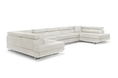 Produktbild von Ecksofa mit Schlaffunktion und Bettkasten PASTI XXL U-Form, Couch, Eckcouch für Ihr Wohnzimmer, Boucle Quelle 01