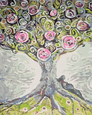 Produktbild von Zuty - Malen nach Zahlen - BAUM DES LEBENS IN BLÜTE, 40x50 cm, mit Keilrahmen (bereits gespannt)