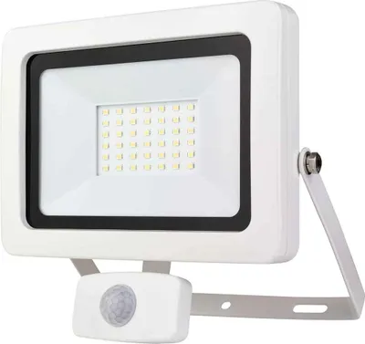 Productafbeelding van REV LED straler, type Fluter, model Flare, wit, IP44, 30W, 2550lm, daglicht (6500K), koud wit, met bewegingsmelder