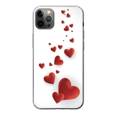 Produktbild von MuchoWow® Handyhülle Schutzhülle Hülle für iPhone 13 Pro Max Eine Illustration eines Pfades der Herzen Silikon Softcase Handy Hülle - Mobiltelefon